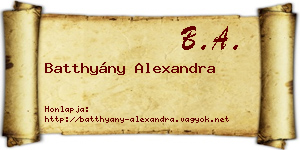 Batthyány Alexandra névjegykártya