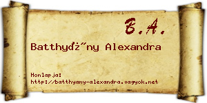 Batthyány Alexandra névjegykártya