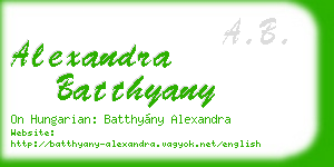 alexandra batthyany business card