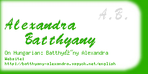 alexandra batthyany business card